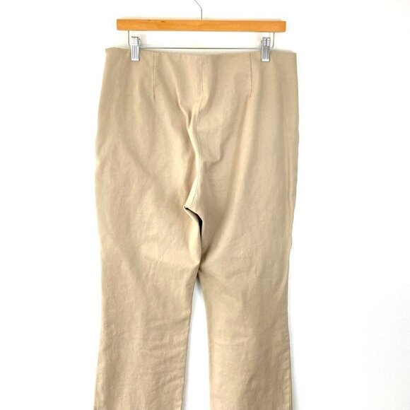 Soft Surroundings Pull On Chino Pants Women's Size 10 Tan High Rise Straight Leg - Picture 6 of 16